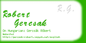 robert gercsak business card