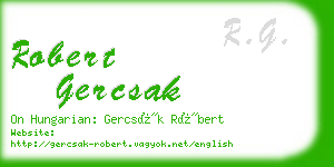 robert gercsak business card